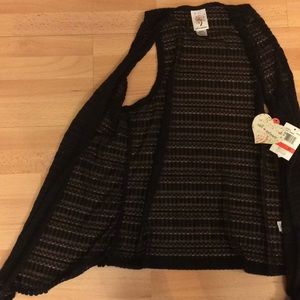 Black sleeveless sweater